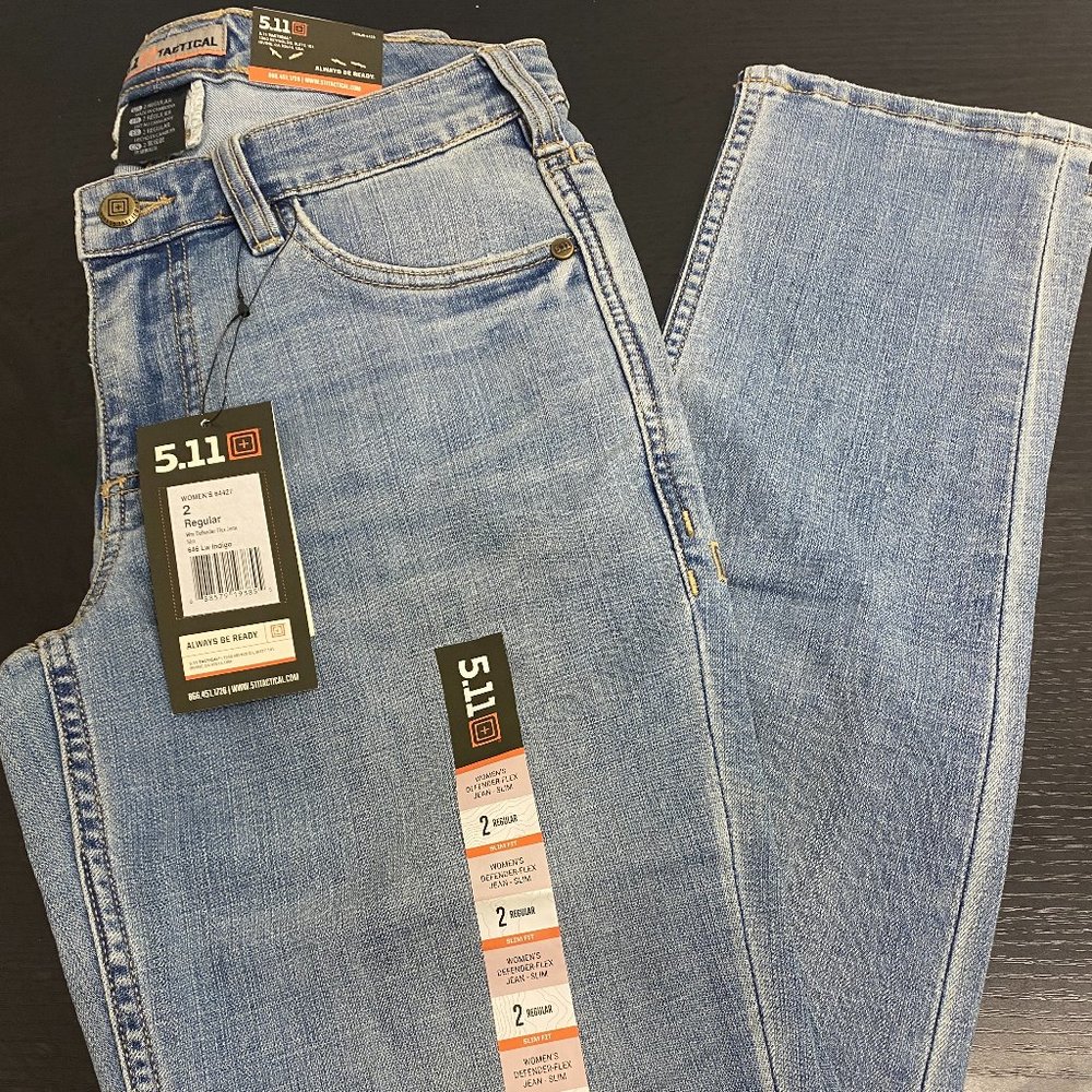 5.11 Tactical WM Defender Flex Slim Jean Size 2 Regular Indigo 64427